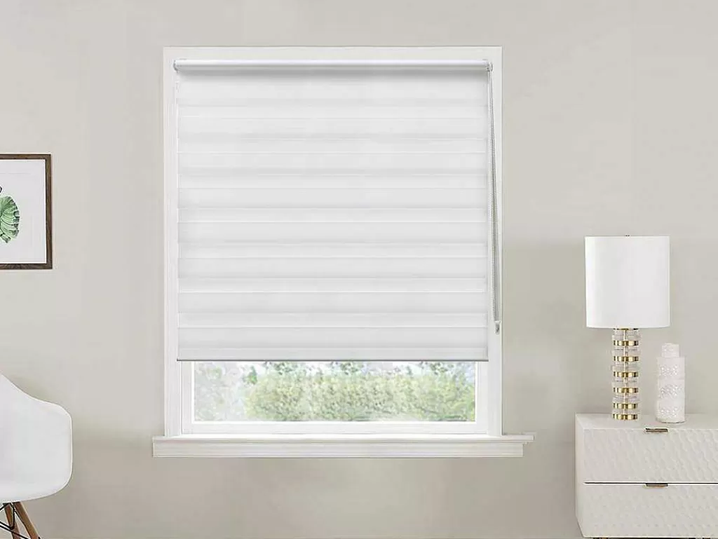 Persianas De Interior*Vente-unique Persiana Enrolavel Dia / Noite Em Poliester - 120 X 180 Cm - Branco - Barili