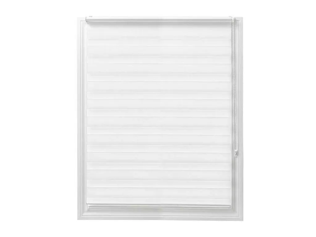 Persianas De Interior*Vente-unique Persiana Enrolavel Dia / Noite Em Poliester - 120 X 180 Cm - Branco - Barili