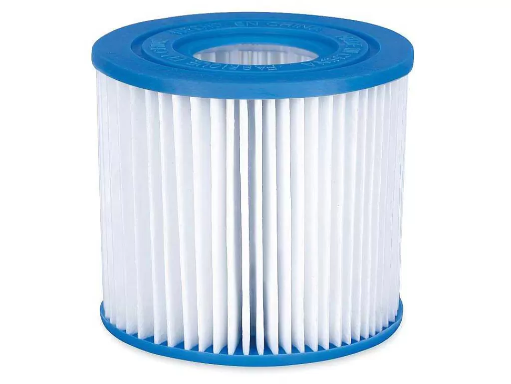 Piscina*Vente-unique Piscina Tubular Oval Efeito Sarja Em Ziguezague Cinzento-Escuro Com Bomba Filtradora De Cartucho C424 X L250 X A100 Cm - Salamanque