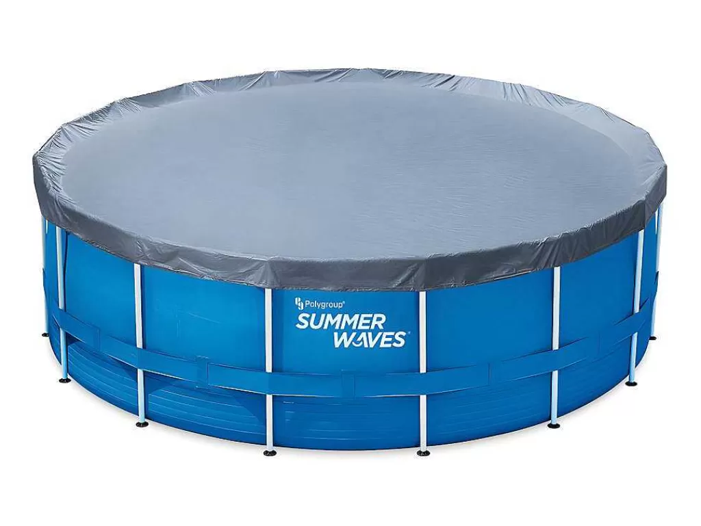 Piscina*Vente-unique Piscina Tubular Redonda Azul Com Bomba De Filtro De Cartucho De D457 X A122 Cm - Lacanau