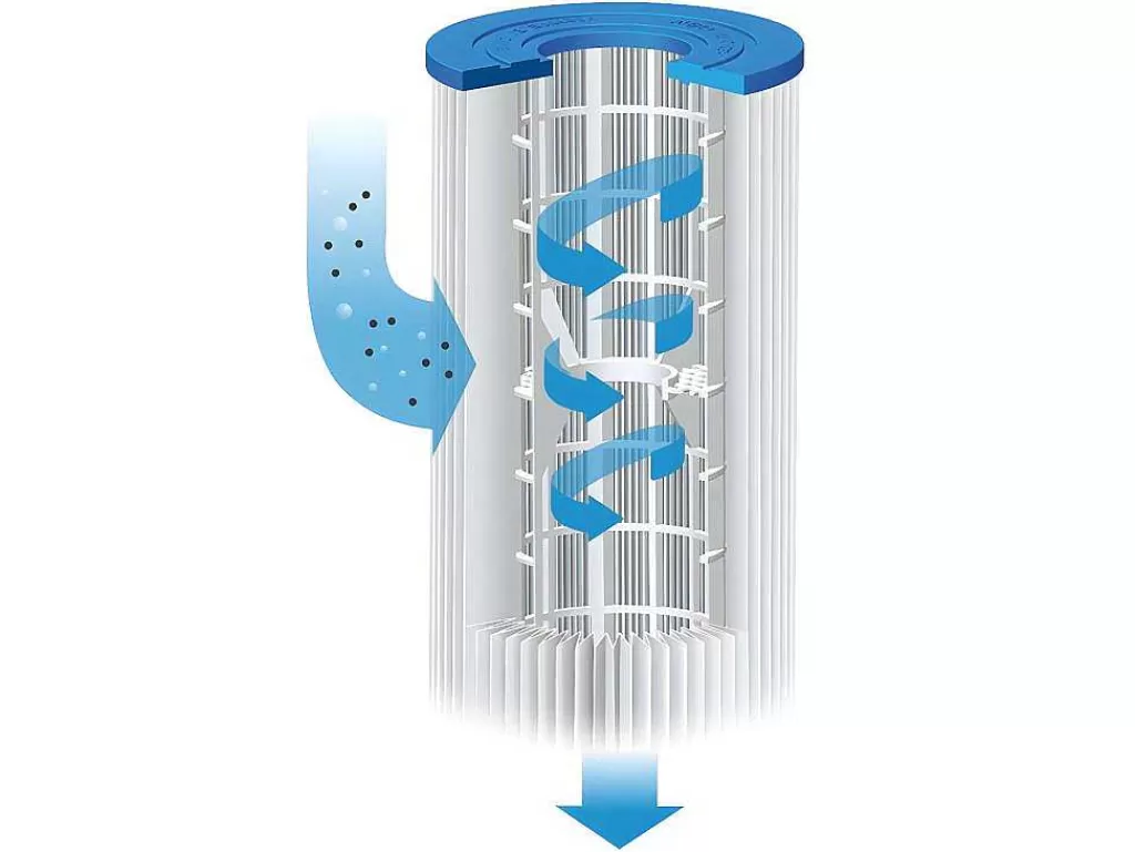 Piscina*Vente-unique Piscina Tubular Retangular Cinzenta Com Bomba Filtradora De Cartucho C549 X L274 X A132 Cm - Zamora