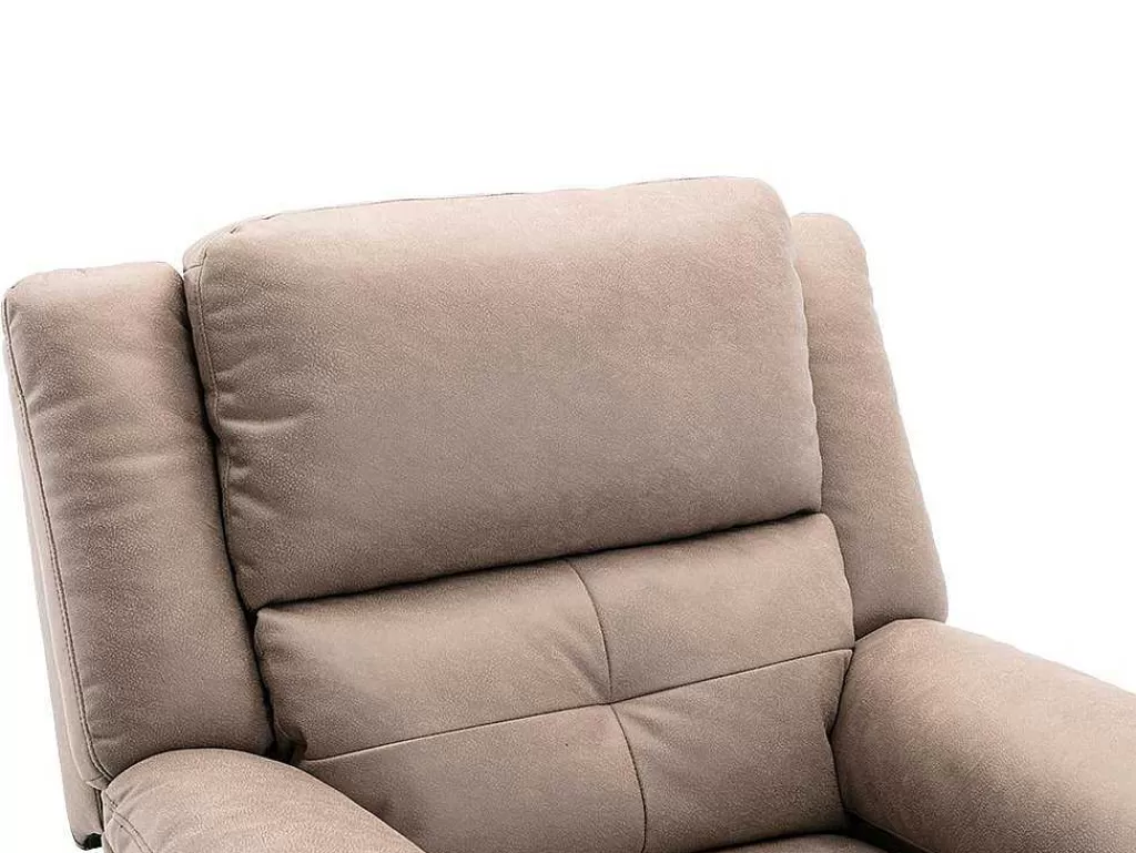 Cadeirão Relax*Vente-unique Poltrona Articulada Elétrica Em Tecido Cor Taupe - Dolene