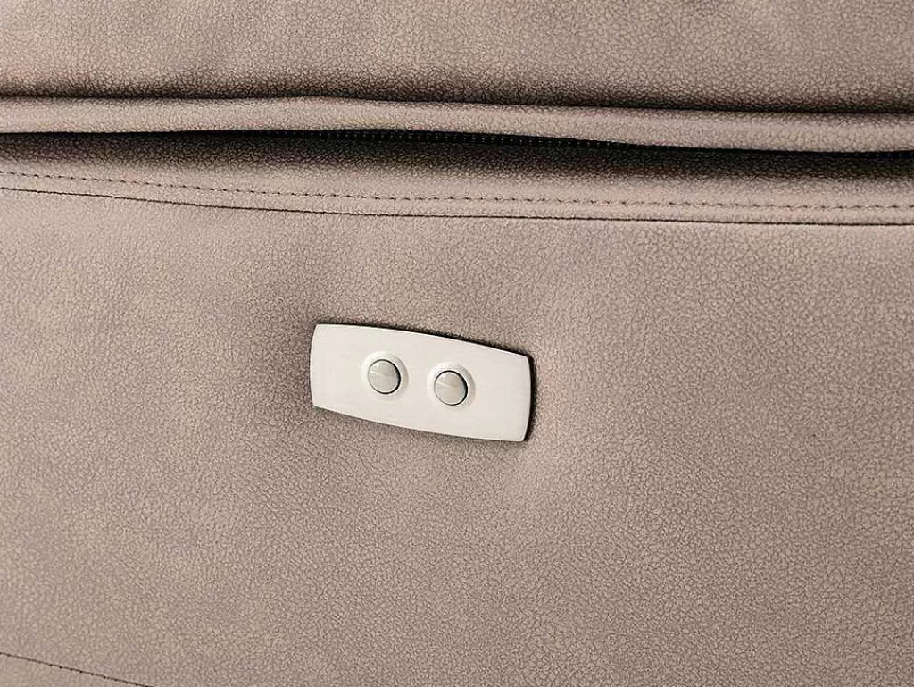 Cadeirão Relax*Vente-unique Poltrona Articulada Elétrica Em Tecido Cor Taupe - Dolene