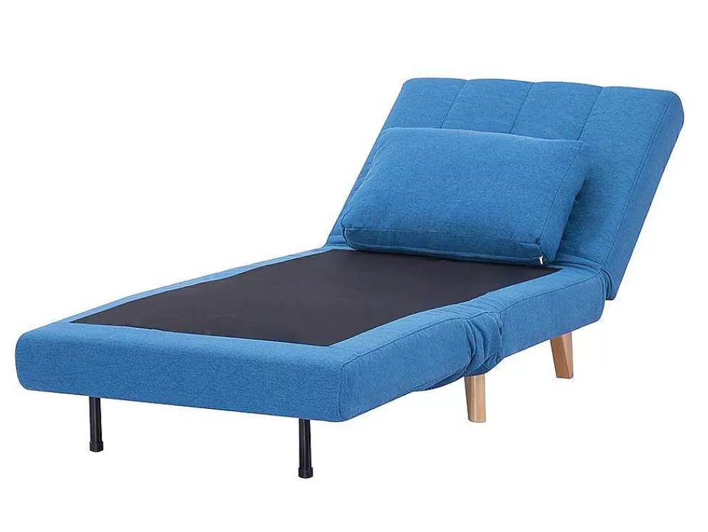 Poltrona Cama*Vente-unique Poltrona Convertivel Em Tecido Cor Azul - Strevi
