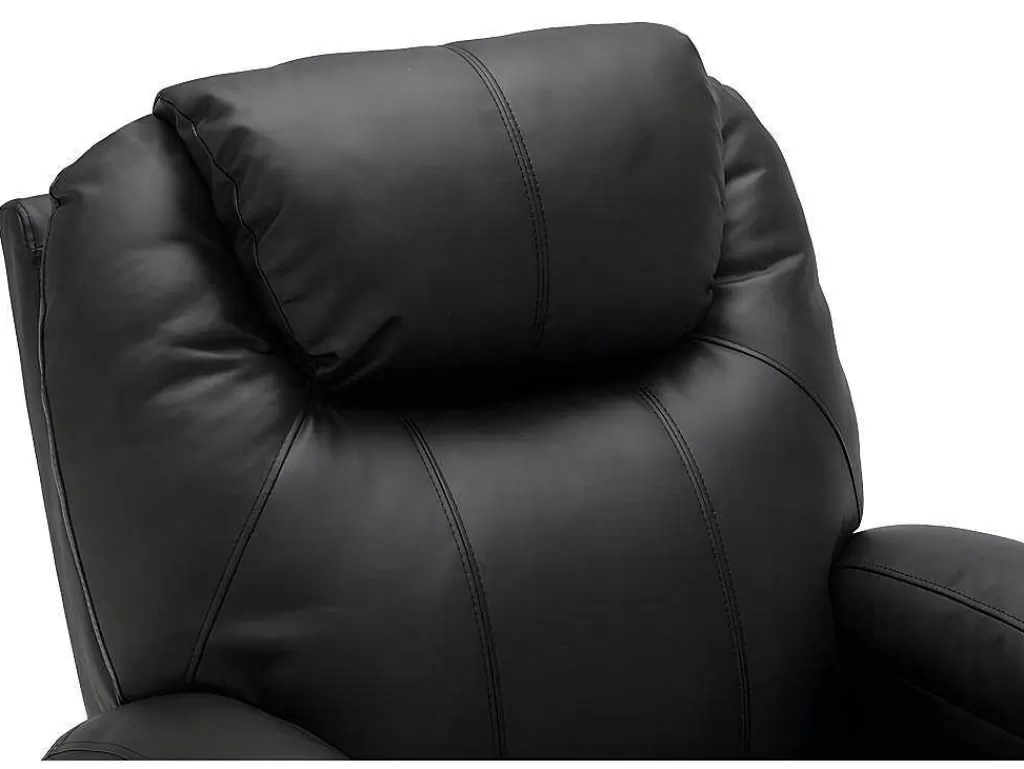 Promoções Sofás & Poltronas*Vente-unique Poltrona De Massagens Em Pele Sintética Cor Preto - Silvano