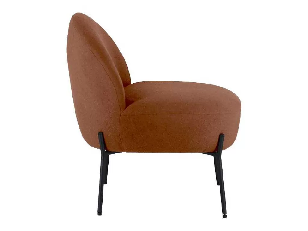 Promoções Sofás & Poltronas*Happy Garden Poltrona Em Tecido De Lacada Cor De Ferrugem Helmi