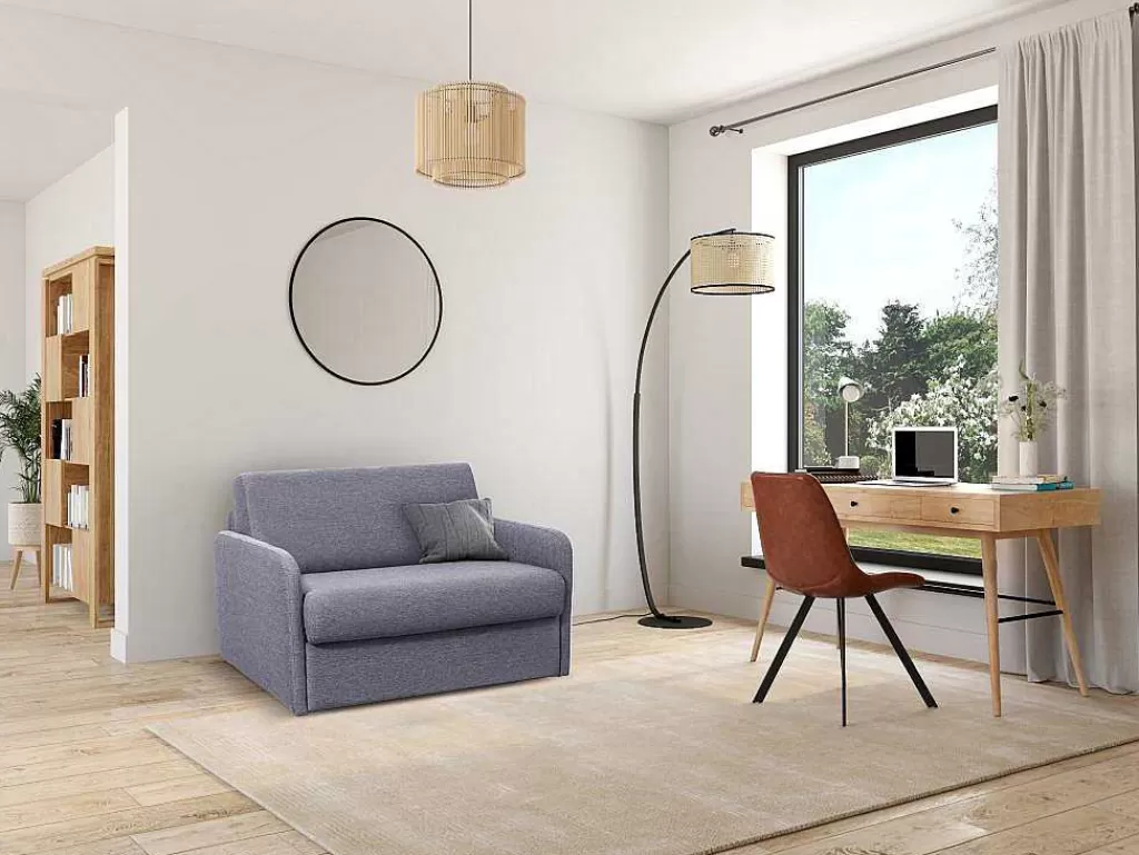 Poltrona Cama*Vente-unique Poltrona Rapidamente Convertivel Em Cama De 100 Cm Em Tecido Cinza-Claro - Nadoa