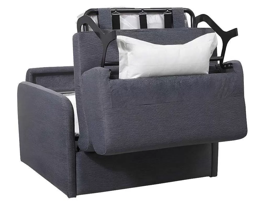 Poltrona Cama*Vente-unique Poltrona Rapidamente Convertivel Em Cama De 70 Cm Em Tecido Antracite - Nadoa