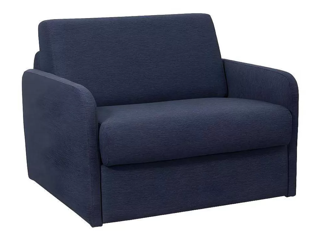 Poltrona Cama*Vente-unique Poltrona Rapidamente Convertivel Em Cama De 70 Cm Em Tecido Azul - Nadoa