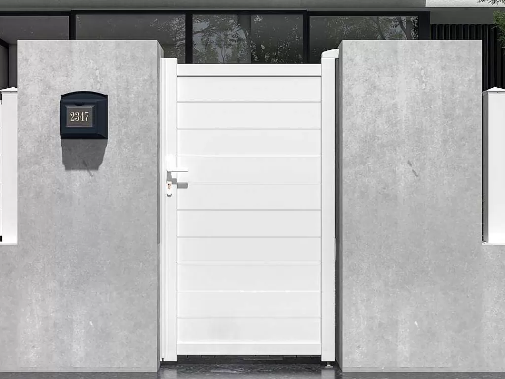 Porta E Portão*EXPERTLAND Porta De Batente Aluminio L103 X A181 Cm Branco - Nazario