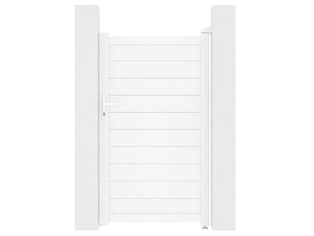 Porta E Portão*EXPERTLAND Porta De Batente Aluminio L103 X A181 Cm Branco - Nazario
