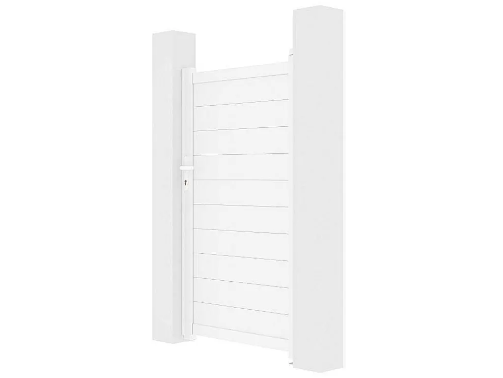 Porta E Portão*EXPERTLAND Porta De Batente Aluminio L103 X A181 Cm Branco - Nazario