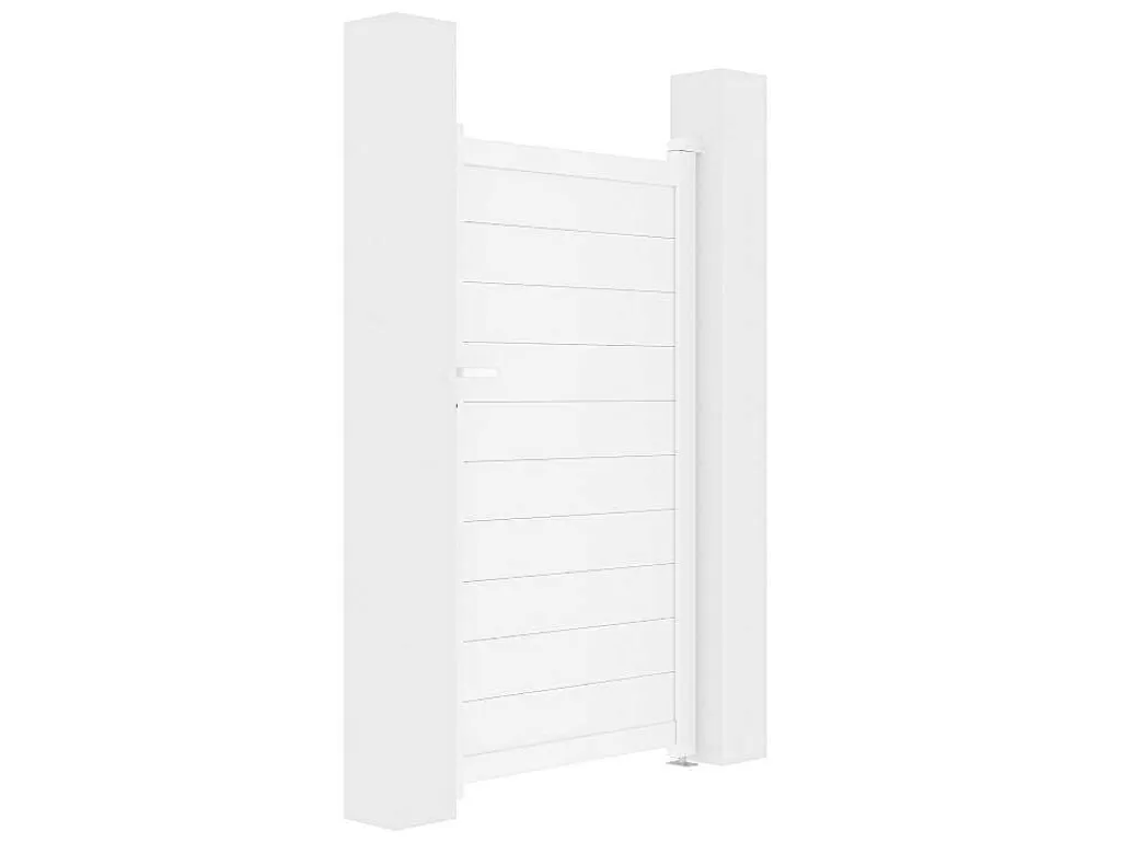Porta E Portão*EXPERTLAND Porta De Batente Aluminio L103 X A181 Cm Branco - Nazario