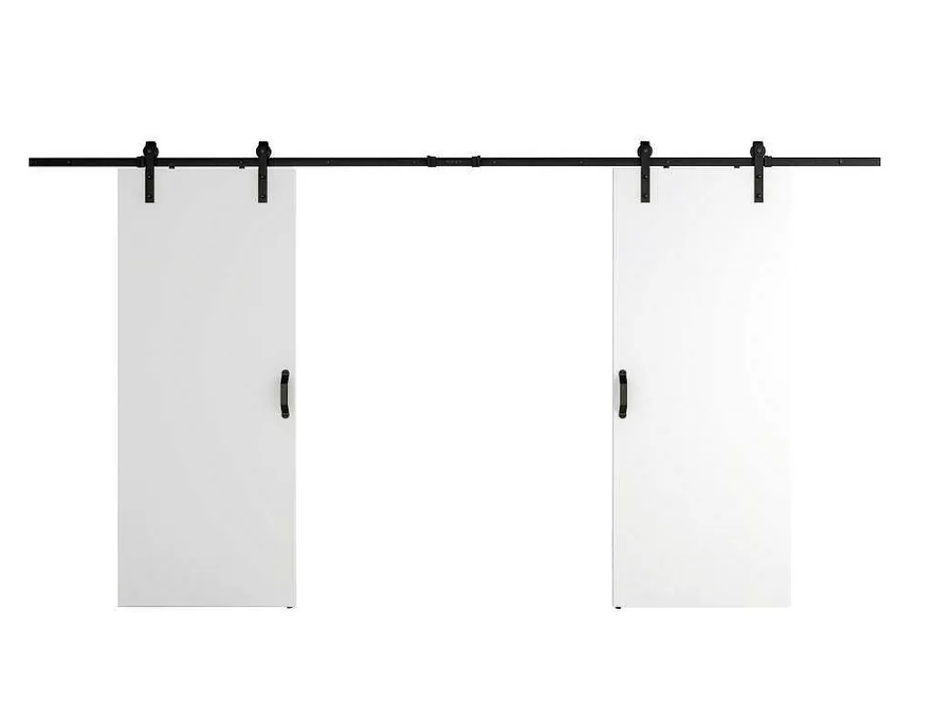 Porta De Correr*Vente-unique Porta De Correr Dupla Em Aplique, 2 X A205 X L83 Cm, Mdf E Pvc Branco - Varin