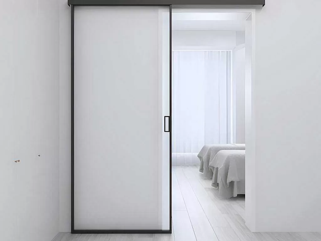 Porta De Correr*Vente-unique Porta De Correr Em Aplique A205Cm X C93Cm Vidro Temperado - Linci