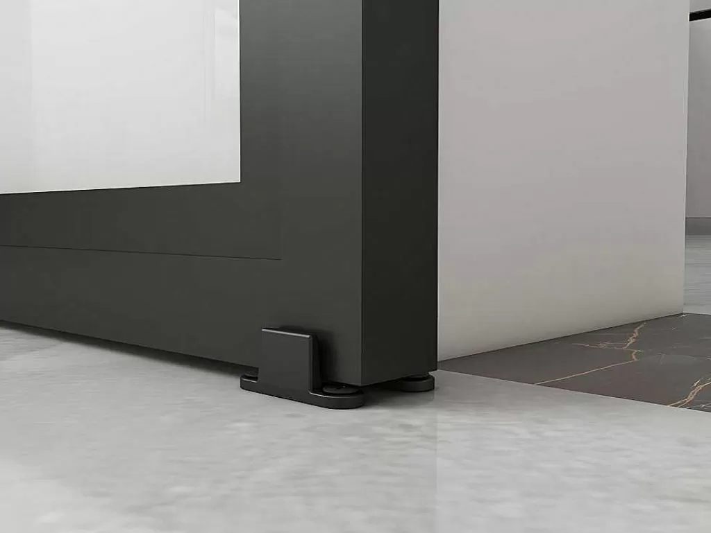 Porta De Correr*Vente-unique Porta De Correr Em Aplique De A205 Cm X L83 Cm Em Vidro Temperado E Aluminio - Sinca