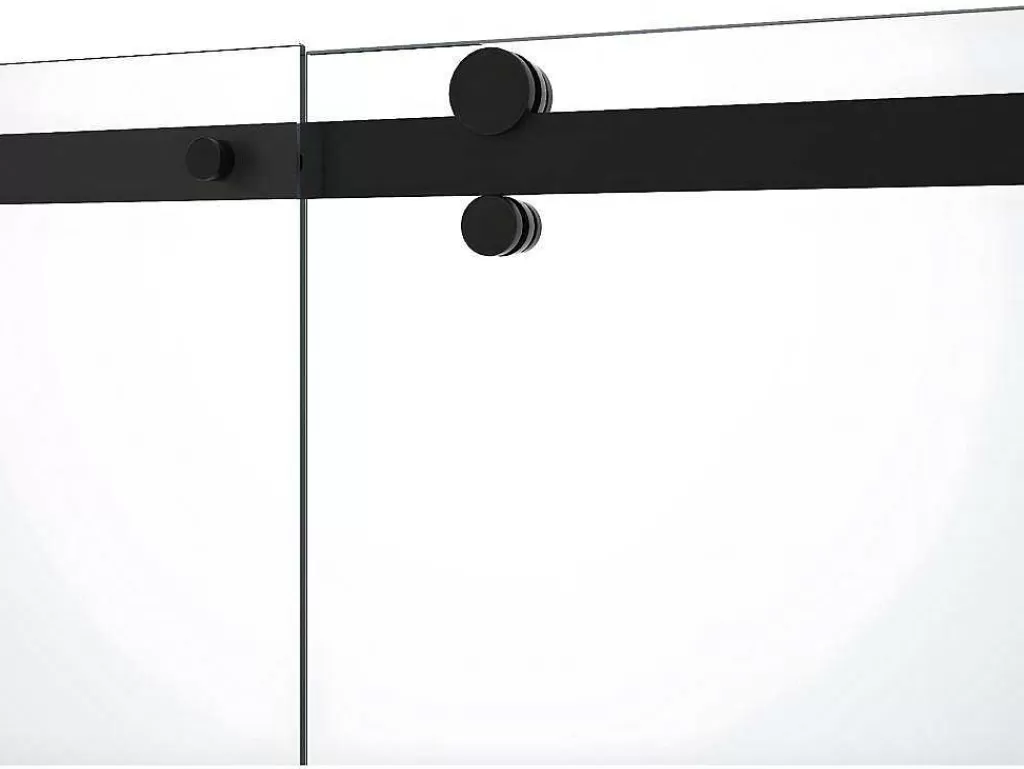 Painel De Duche*Shower & Design Porta De Duche De Correr Com Rodas Preto Mate Estilo Industrial 120 X 195 Cm - Anakao