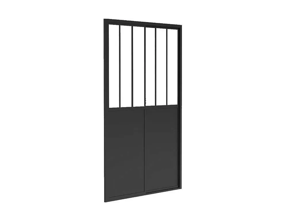 Painel De Duche*Shower & Design Porta De Duche De Correr Preto Mate Estilo Atelier 120 X 195 Cm - Urbanik