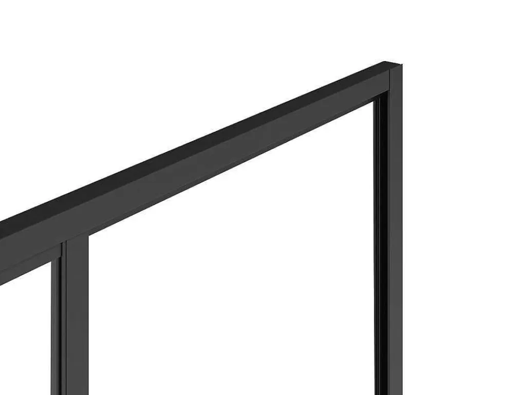 Painel De Duche*Shower & Design Porta De Duche De Correr Preto Mate Estilo Industrial 120X195 Cm - Toroni