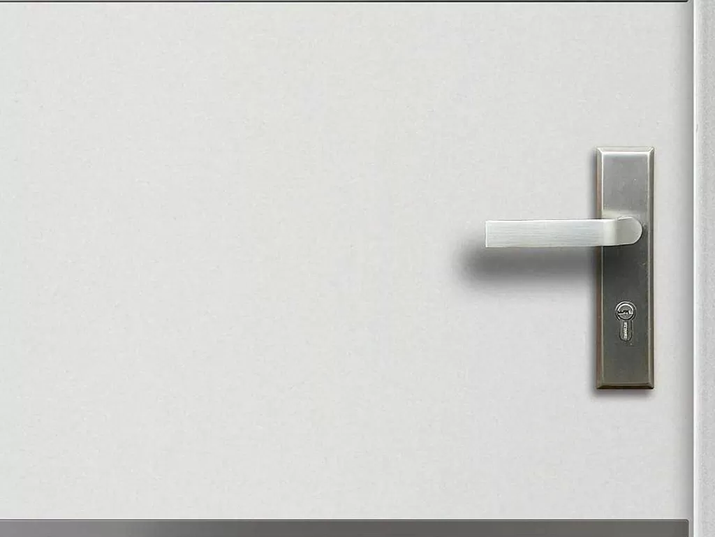 Porta De Entrada*Vente-unique Porta De Entrada Em Aco E Inox A207 X L100 Cm Branco, Abertura Para A Esquerda - Naxara