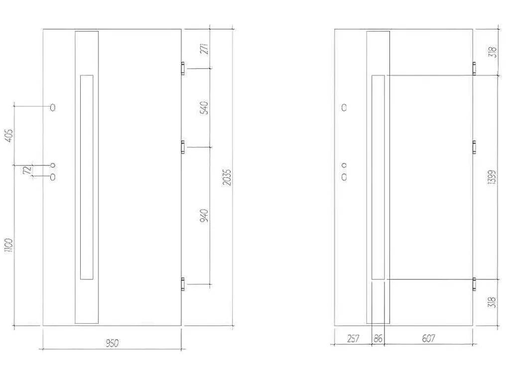 Porta De Entrada*Vente-unique Porta De Entrada Em Aco Envidracado Com Inox De A.207 X L.100 Cm Cor Antracite Com Abertura Para A Esquerda - Braga