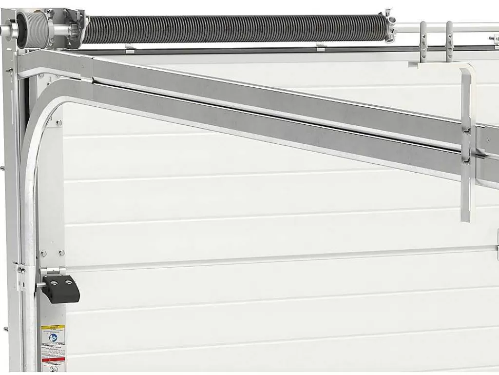 Porta De Garagem*Somfy Porta De Garagem Seccionada Efeito Liso Com Porta Central Antracite Com Motor - Lavega