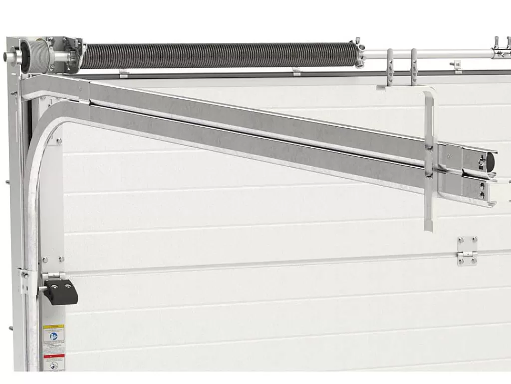 Porta De Garagem*Somfy Porta De Garagem Seccionada Efeito Ranhurado Com Porta Central Antracite Com Motor - Noria