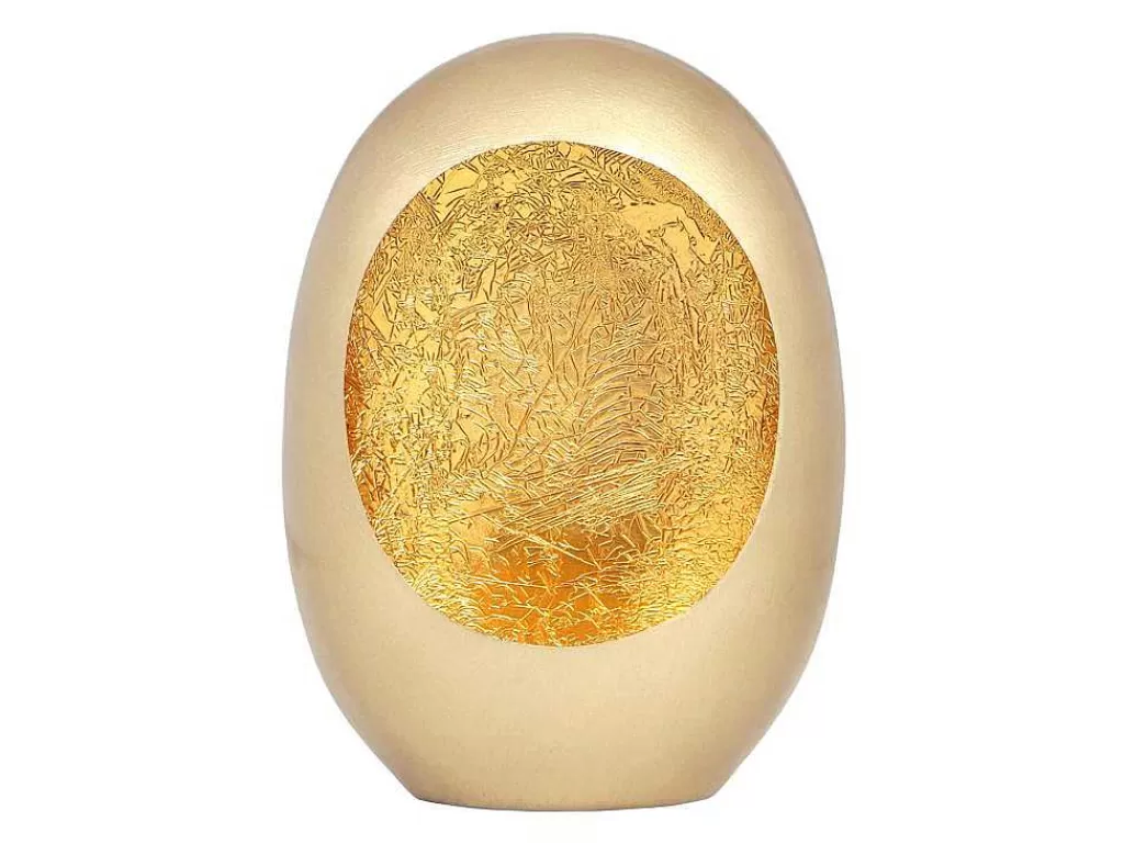 Castiçais Decorativos E Velas*OZAIA Porta-Velas Em Metal C. 26 X A.33 Cm Acabamento Latao E Folhas Douradas, Dourado - Belinni