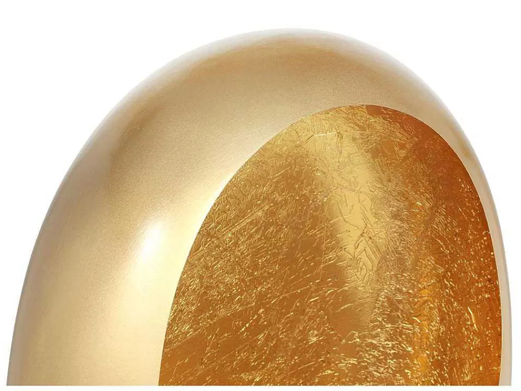 Castiçais Decorativos E Velas*OZAIA Porta-Velas Em Metal C. 26 X A.33 Cm Acabamento Latao E Folhas Douradas, Dourado - Belinni