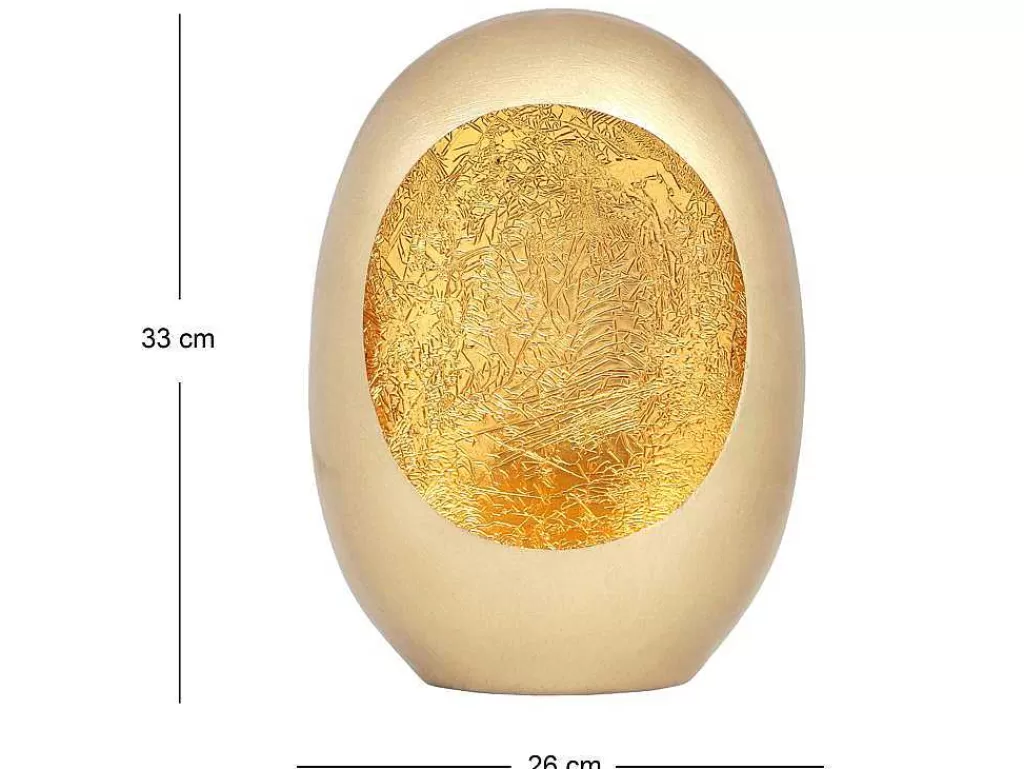 Castiçais Decorativos E Velas*OZAIA Porta-Velas Em Metal C. 26 X A.33 Cm Acabamento Latao E Folhas Douradas, Dourado - Belinni