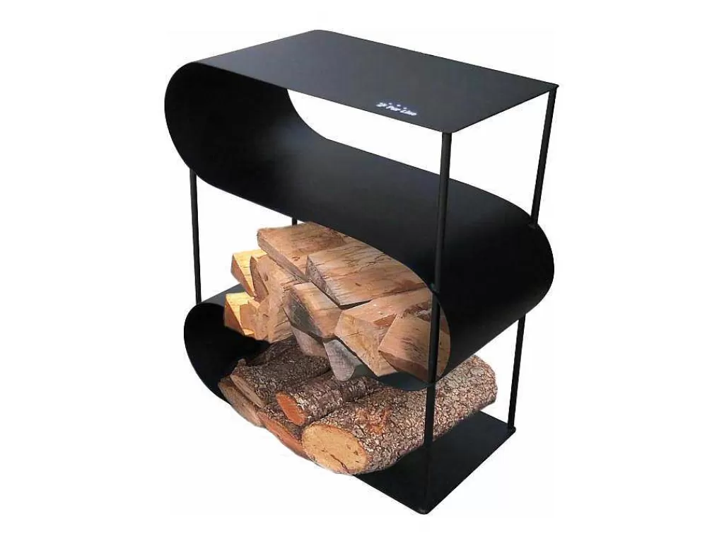 Abrigos De Jardim*Purline Porte-Buches Avec 3 Etageres En Acier Emaille Noir