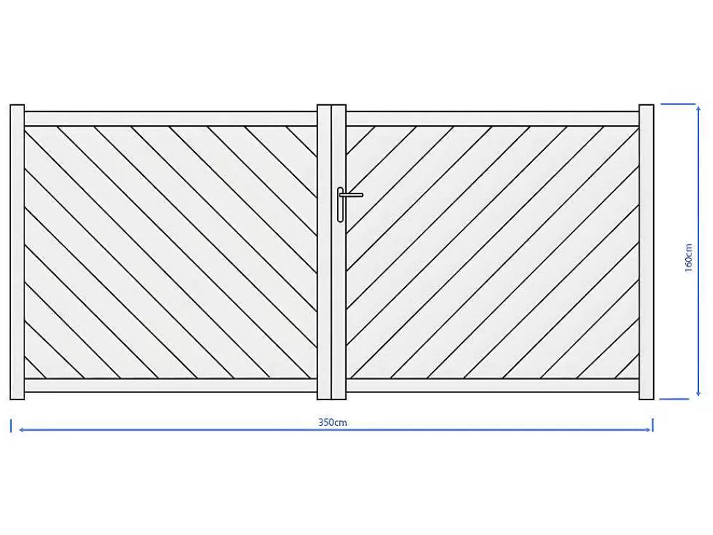 Porta E Portão*EXPERTLAND Portão De Batente Aluminio C350 X A160 Cm Antracite - Zerano