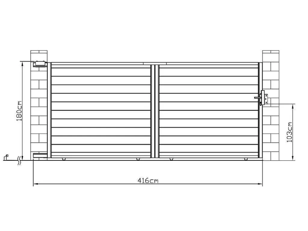 Porta E Portão*EXPERTLAND Portão De Correr Aluminio C416 X A180 Cm Branco - Nazario
