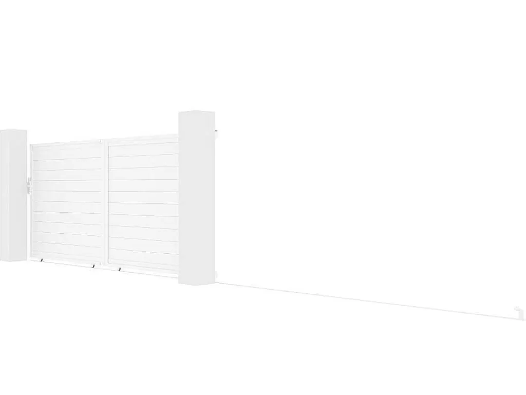 Porta E Portão*EXPERTLAND Portão De Correr Aluminio C416 X A180 Cm Branco - Nazario