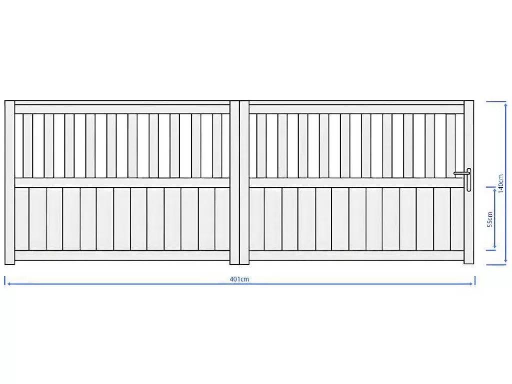 Porta E Portão*EXPERTLAND Portão De Correr Em Aluminio Perfurado De L401 X A140 Cm Cor Antracite Em Kit - Tarnos Ii