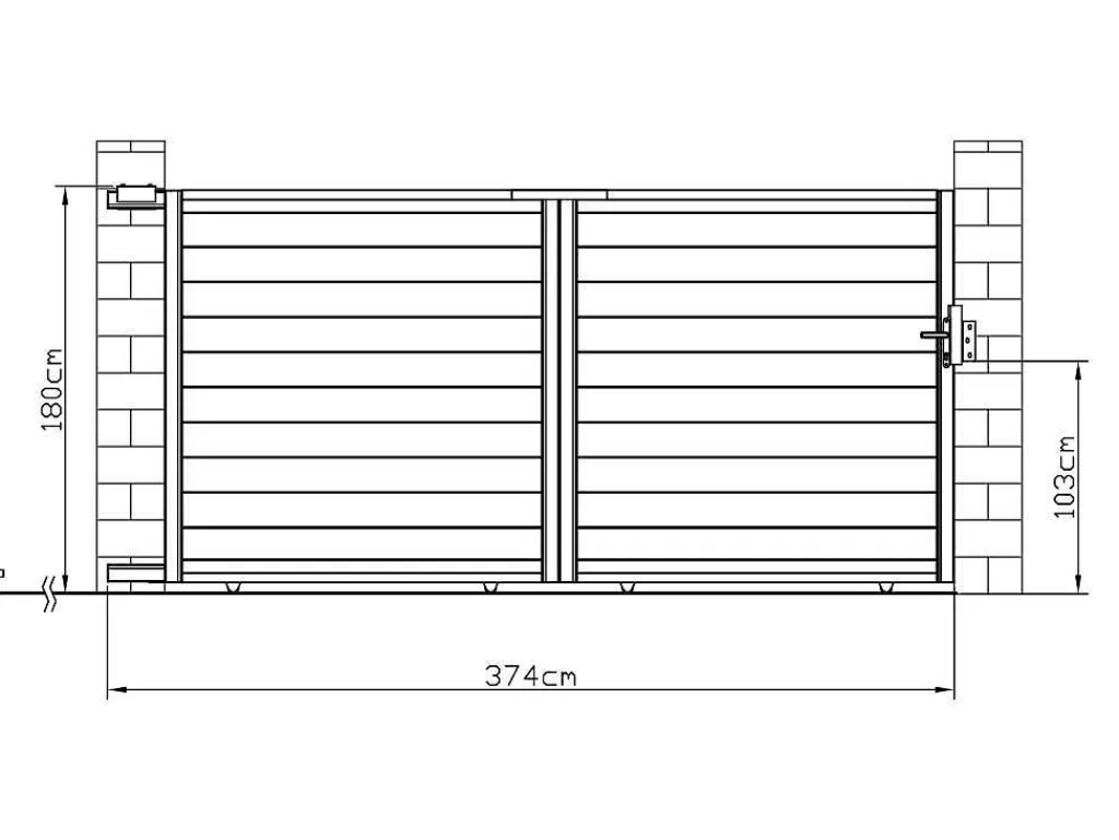 Porta E Portão*EXPERTLAND Portão De Correr Motorizado Em Aluminio Antracite De C350 X A173 Cm - Nazario