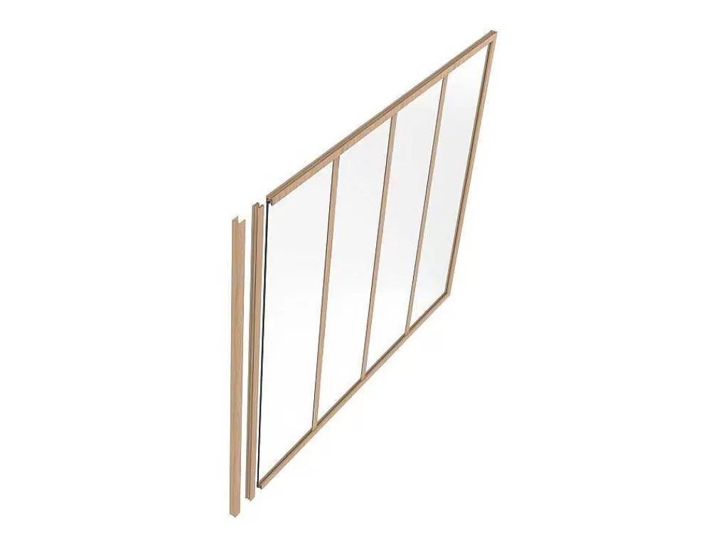 Divisória De Ambiente*Vente-unique Poste Para Divisória Em Aluminio Termolacado A130 Cm Natural Claro - Bayview