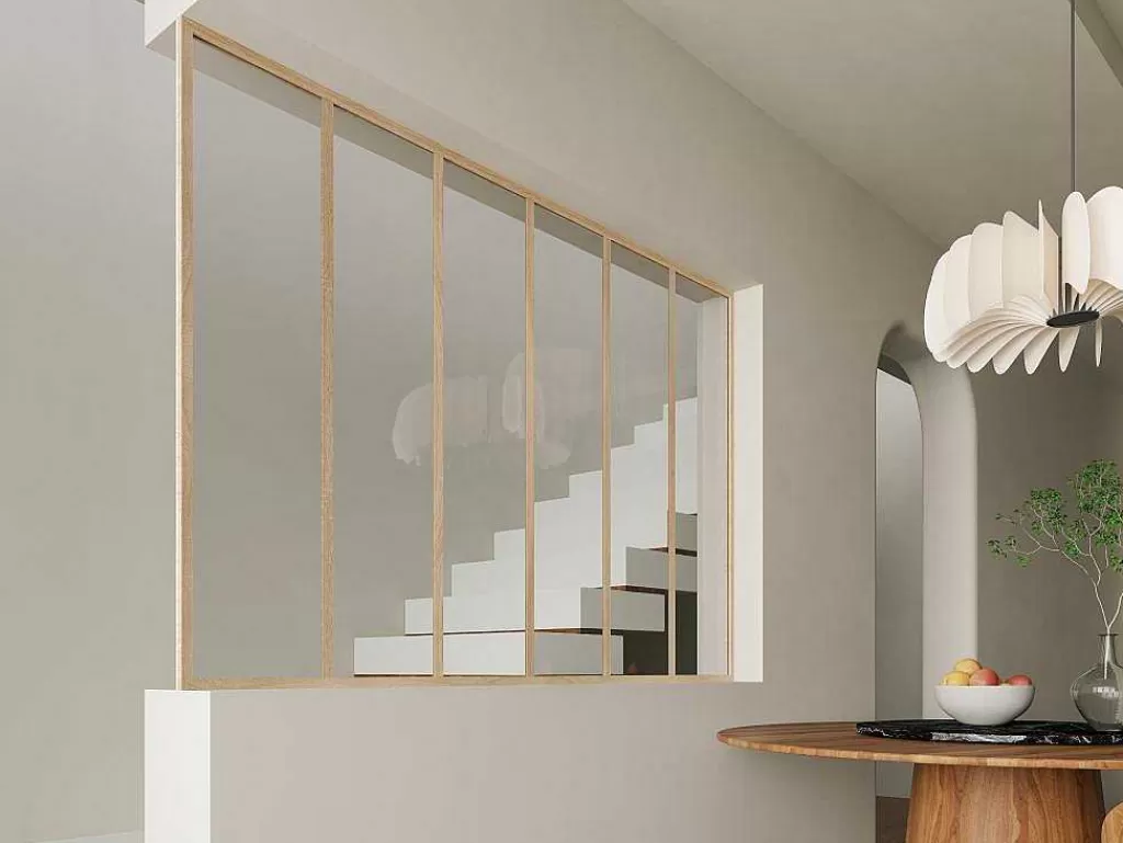 Divisória De Ambiente*Vente-unique Poste Para Divisória Em Aluminio Termolacado A130 Cm Natural Claro - Bayview