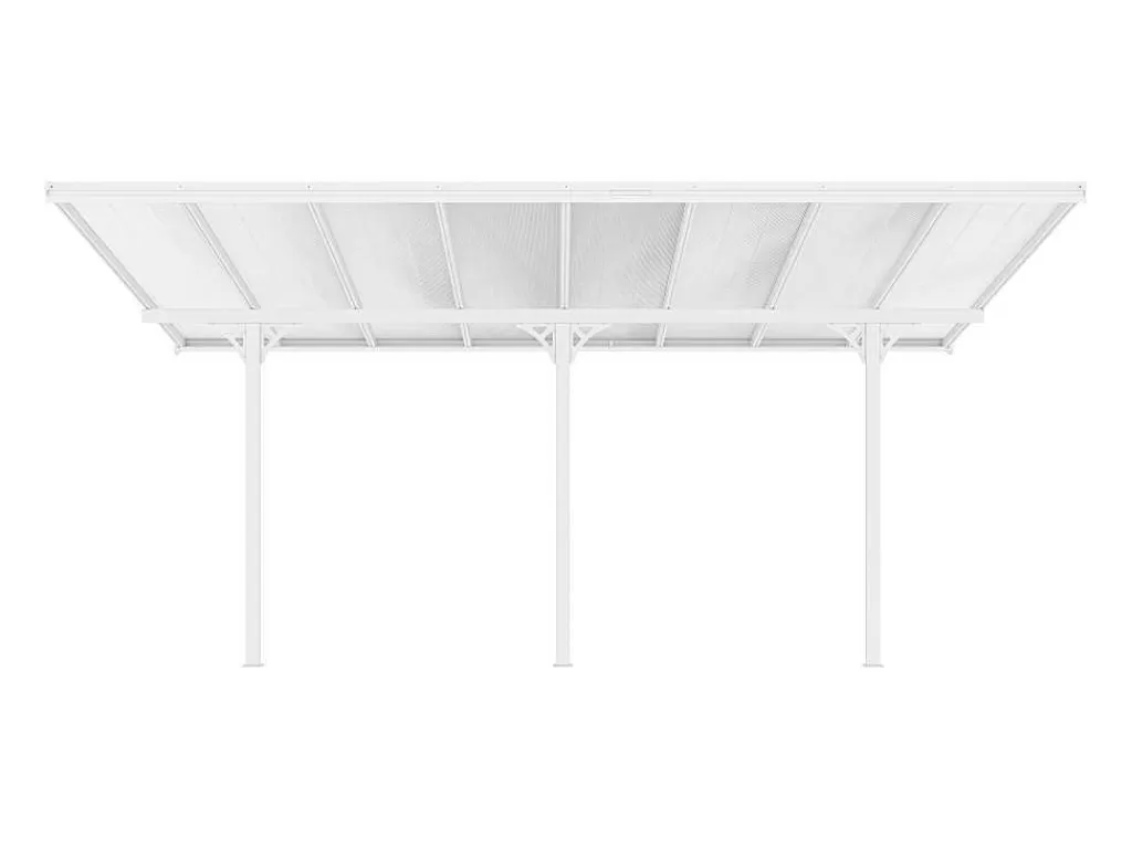 Pérgola, Coreto, Quiosque*EXPERTLAND Pérgola Abrigo Para Carros Adossado Aluminio 15,1 M Branco - Alvaro