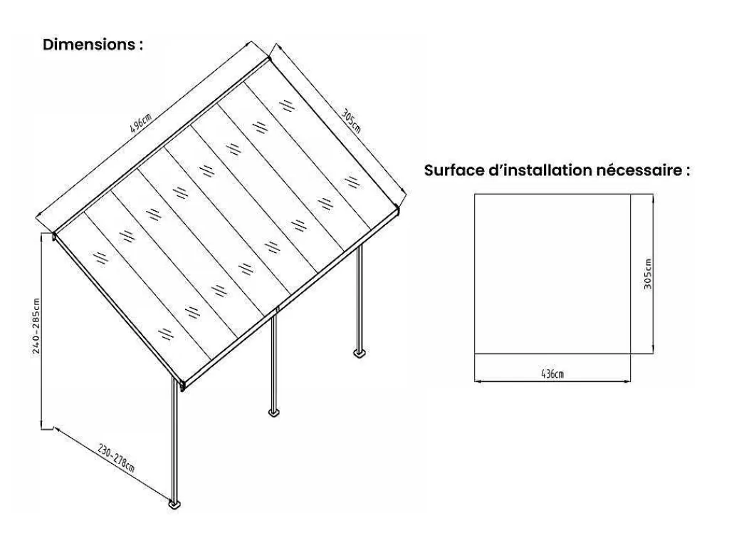 Pérgola, Coreto, Quiosque*EXPERTLAND Pérgola Abrigo Para Carros Adossado Aluminio 15,1 M Branco - Alvaro
