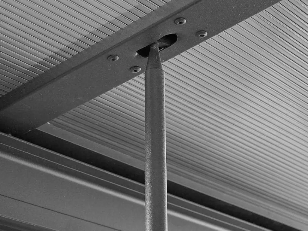 Pérgola, Coreto, Quiosque*EXPERTLAND Pérgola De Encostar A Parede Com Teto De Correr 12 M Antracite - Izeda