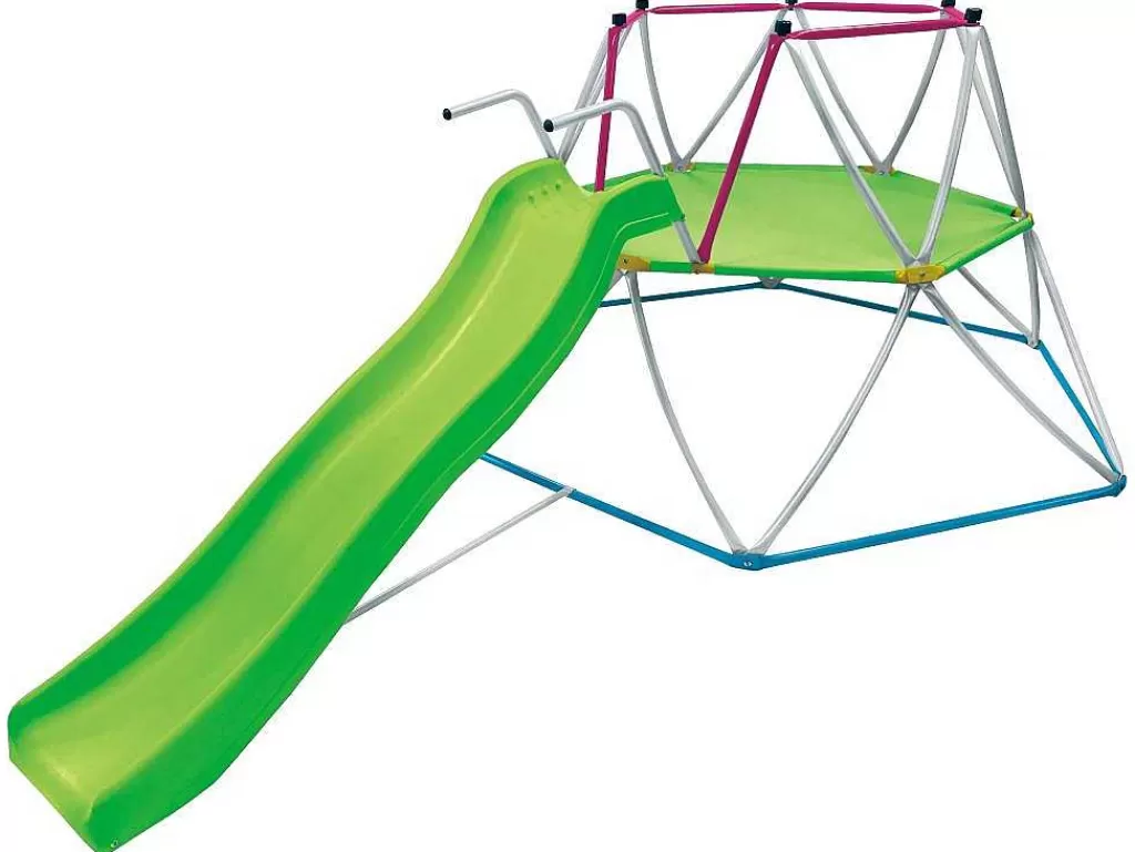 Jogo De Exterior*Vente-unique Rede De Escalada Com Escorrega Em Aco Verde 3,26 M - Sedoni