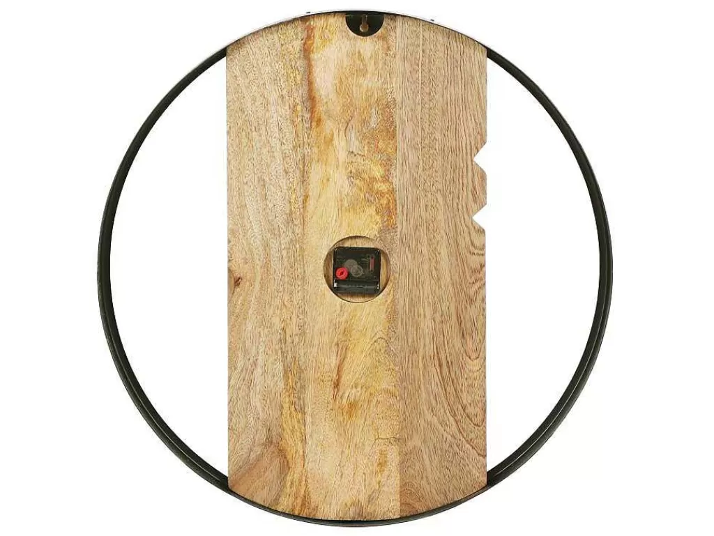 Relógio De Parede*OZAIA Relógio De Parede Bimaterial D61 Cm Madeira E Metal Natural Claro E Preto - Galou