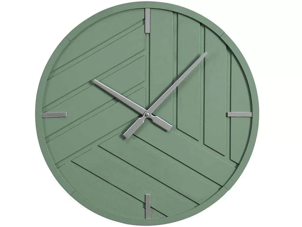 Relógio De Parede*OZAIA Relógio De Parede Contemporaneo D. 50 Cm Verde E Prateado - Herti