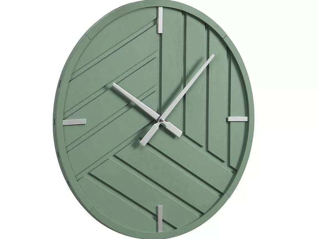Relógio De Parede*OZAIA Relógio De Parede Contemporaneo D. 50 Cm Verde E Prateado - Herti