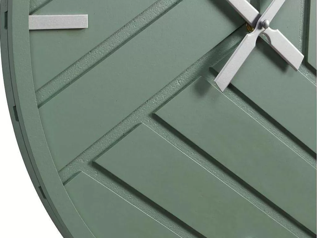 Relógio De Parede*OZAIA Relógio De Parede Contemporaneo D. 50 Cm Verde E Prateado - Herti