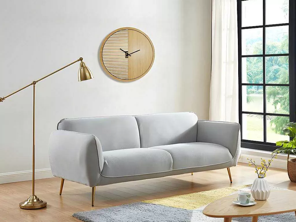 Relógio De Parede*OZAIA Relógio De Parede Contemporaneo De D. 40 Cm Cor Natural - Bossifa