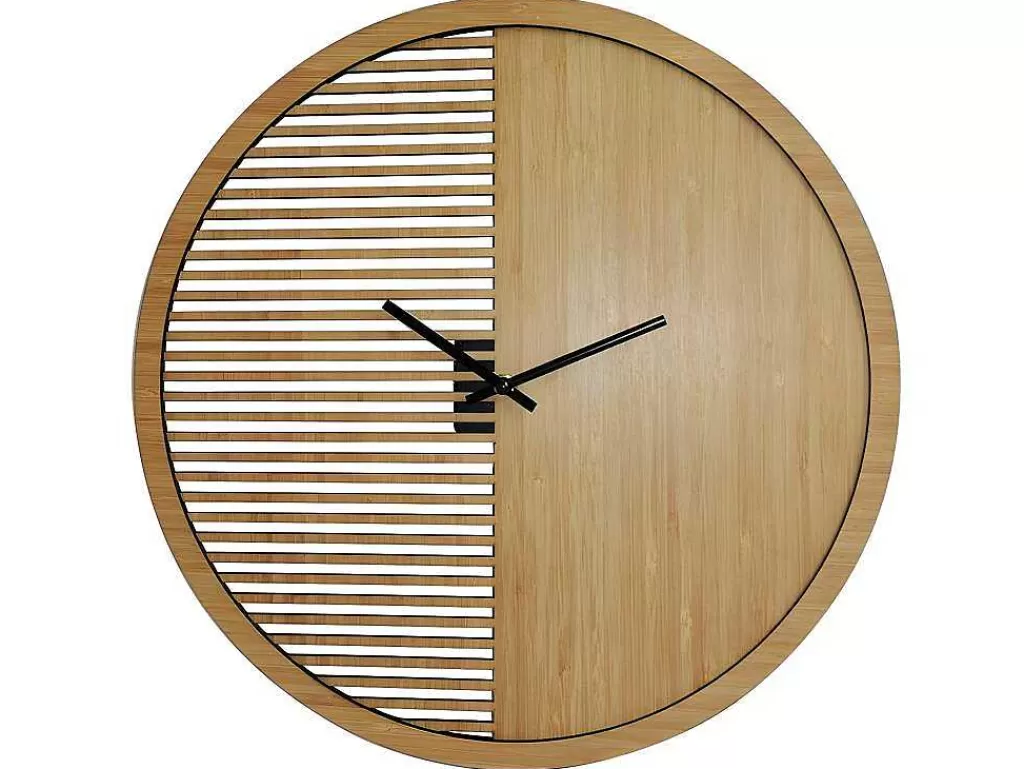 Relógio De Parede*OZAIA Relógio De Parede Contemporaneo De D. 40 Cm Cor Natural - Bossifa