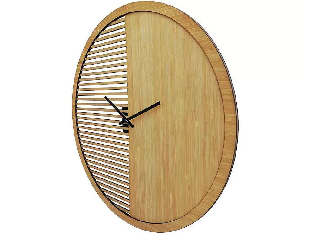 Relógio De Parede*OZAIA Relógio De Parede Contemporaneo De D. 40 Cm Cor Natural - Bossifa