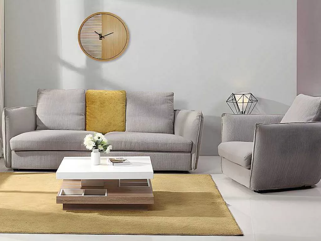 Relógio De Parede*OZAIA Relógio De Parede Contemporaneo De D. 40 Cm Cor Natural - Bossifa
